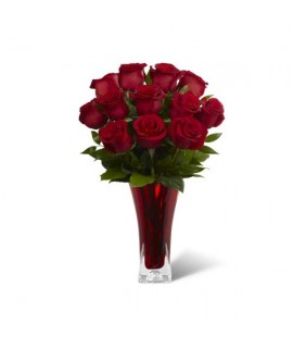 The in Love with Red Roses Bouquet